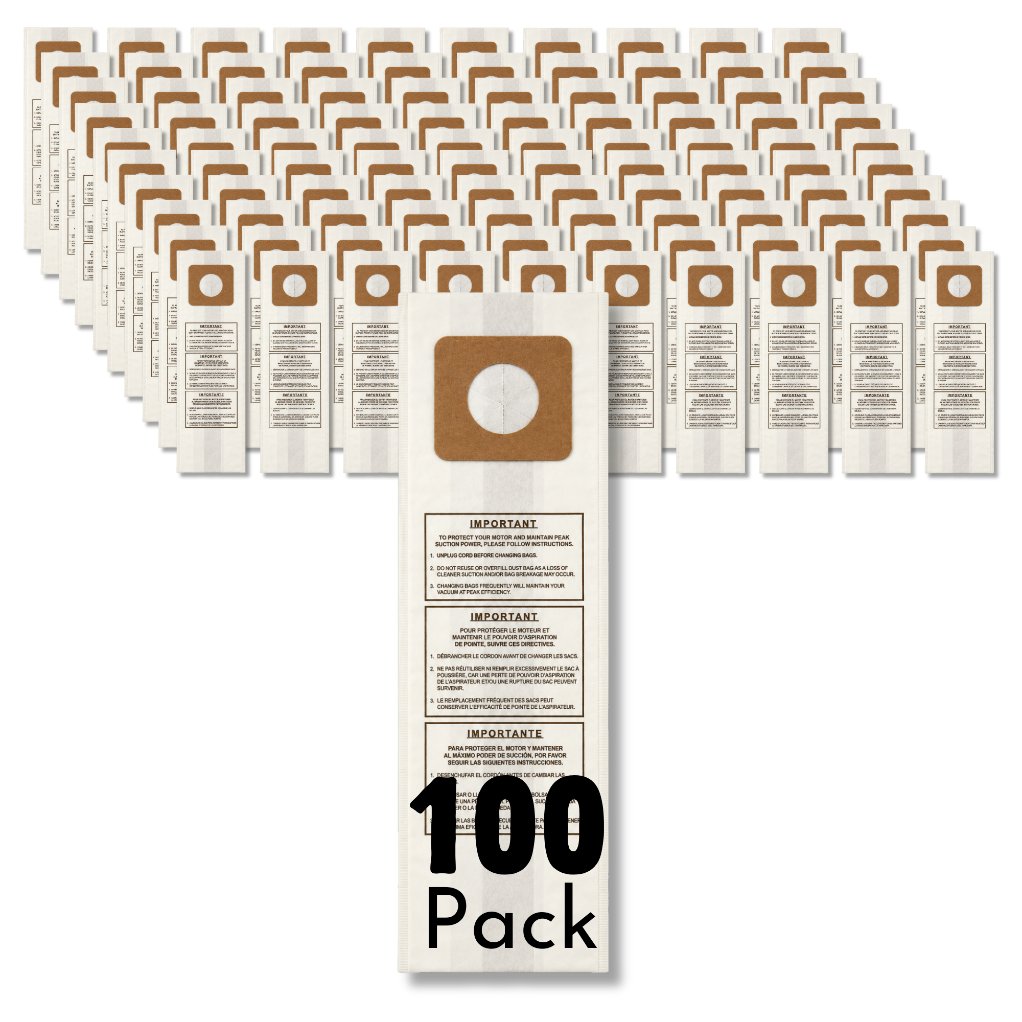 VacBagsUSA Replacement Vacuum Bags for Panasonic Type U, U-3, U-6 - VacBagsUSA